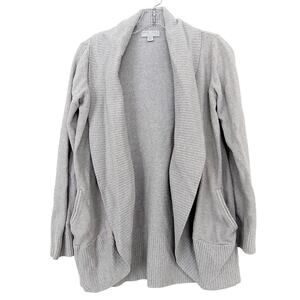 Barefoot Dreams Cozychic Lite Gray Circle Cardigan Sz M